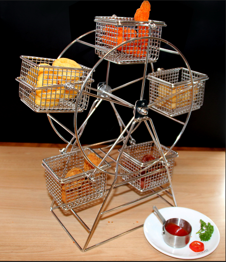 旋转风车小吃拼盘